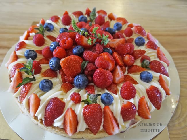 Tarte, citron et fruits rouges