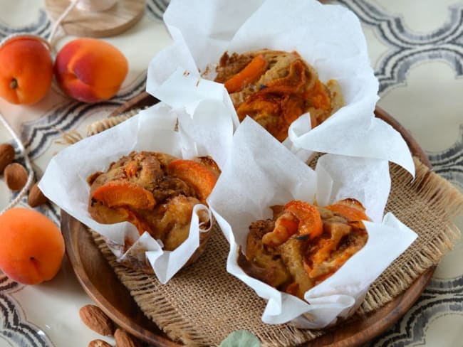 Muffins aux abricots et amandes