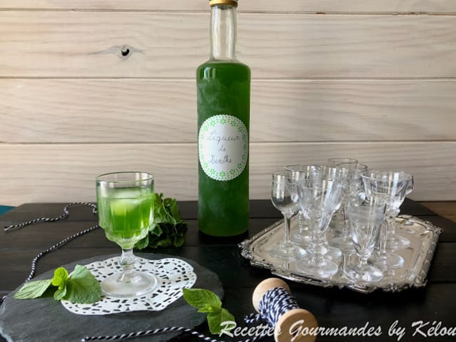 Liqueur de menthe fraîche maison