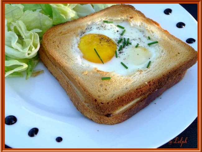 Croque saumon œuf