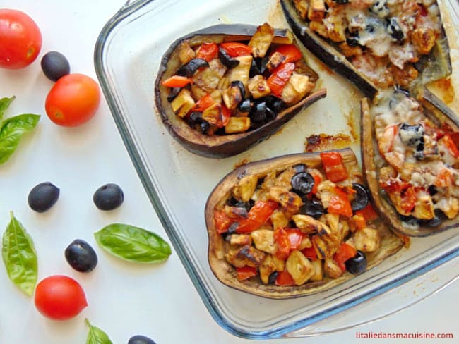 Barquettes d'aubergines à la napolitaine