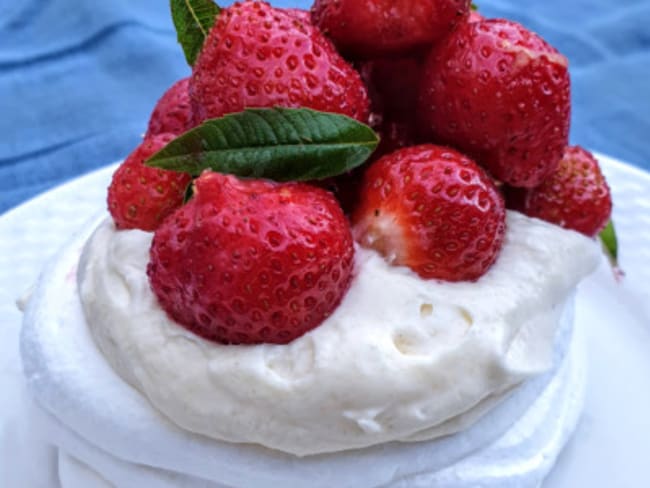 Pavlova aux fraises