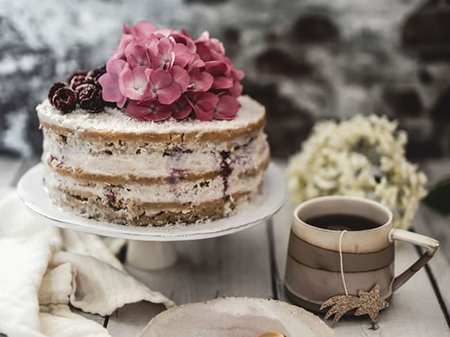 Naked Cake Vegan coco framboise