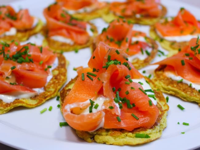 Blinis de Pommes de Terre au Saumon Fumé