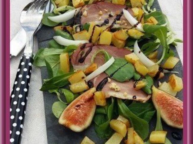 Salade gourmande de filets de canard