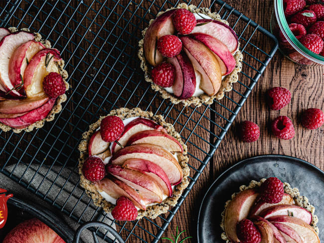 Tarte aux pêches healthy