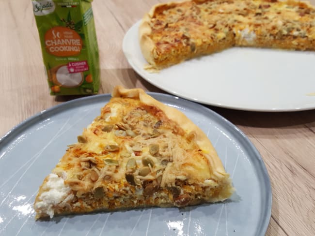 Quiche à la carotte, au chèvre et au cumin