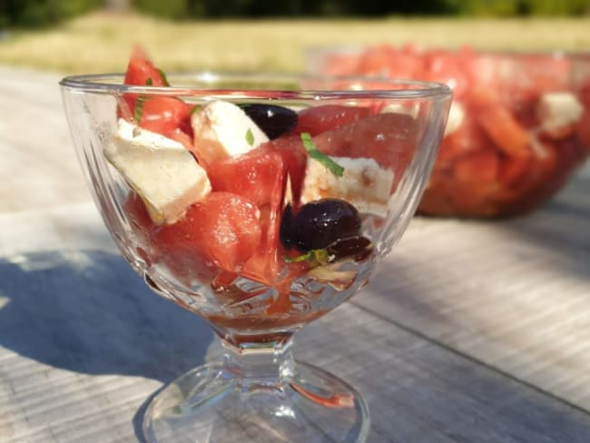 Salade d'été Pastèque et fromage Feta