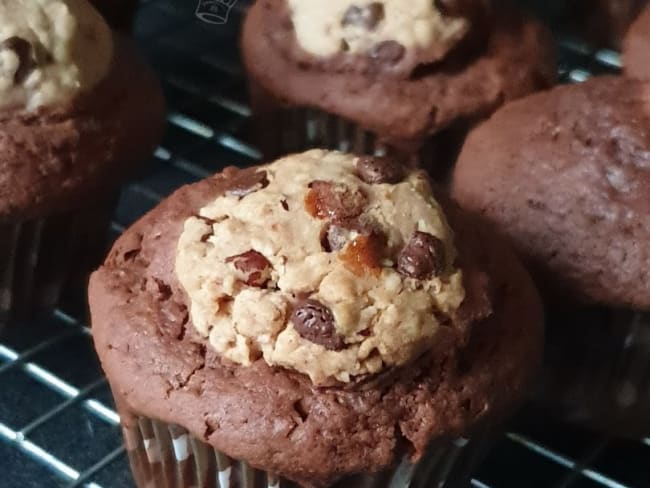 Cooffins ou Muffins Chocolat aux Cookies