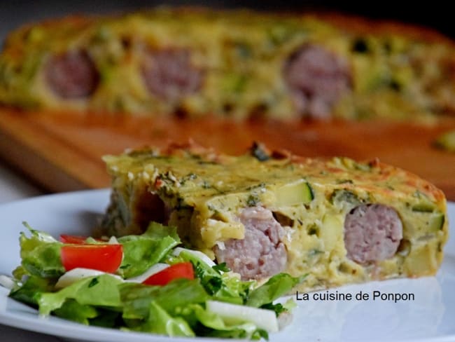 Gâteau de saucisse et courgette