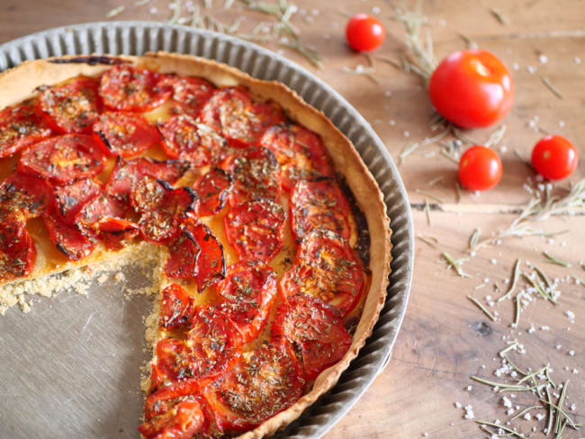 Tarte à la tomate végétalienne