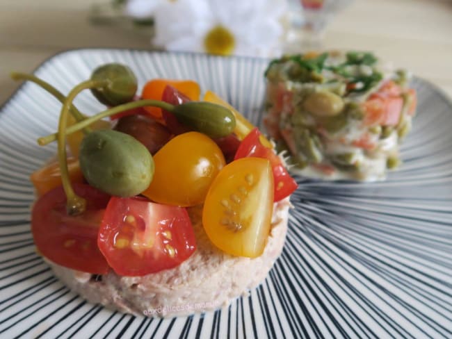 Tomates cerises aux rillettes de thon