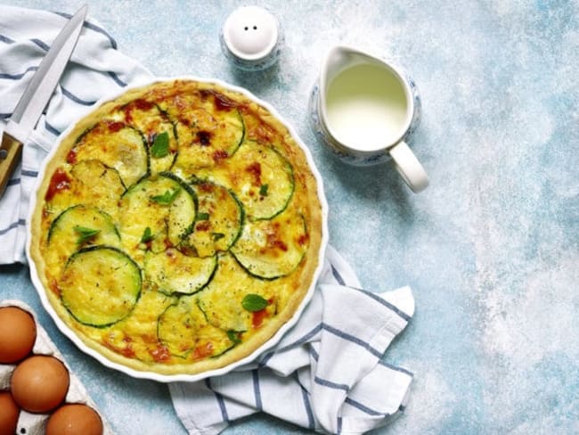 Quiche de l'été rapide à la courgette et thon