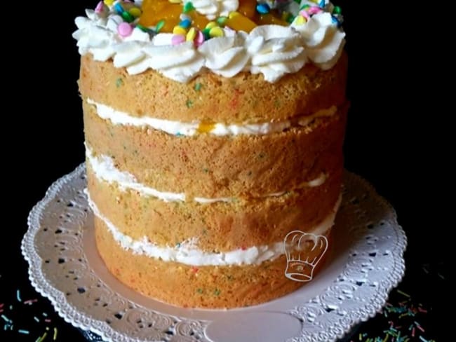 Gâteau Naked Cake à la mangue