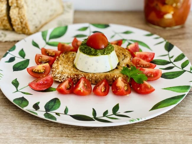 Fromage aux herbes façon panna cotta