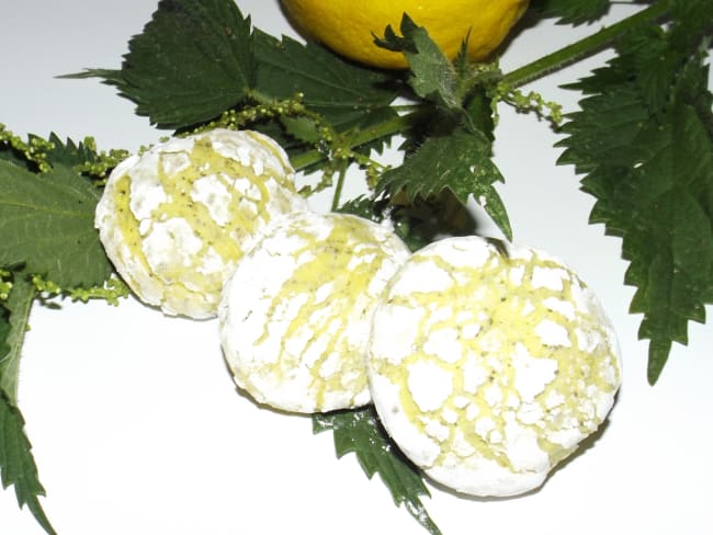 Biscuits craquelés au citron et aux graines d’ortie