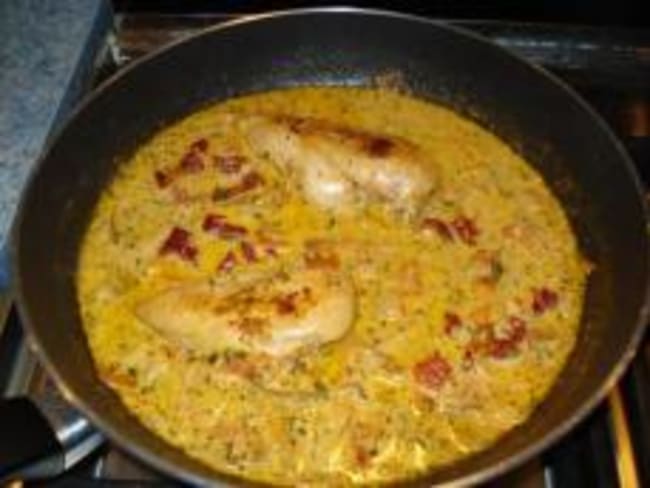 Escalopes de Poulet aux Chicons et Tomates