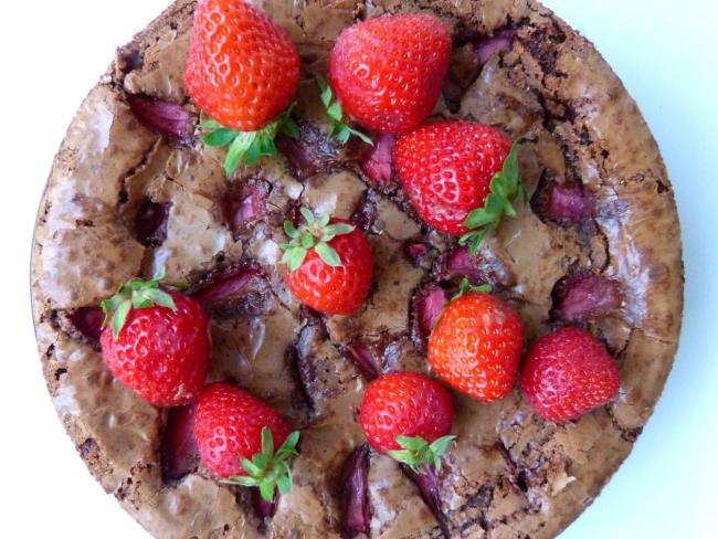 Brownie aux fraises