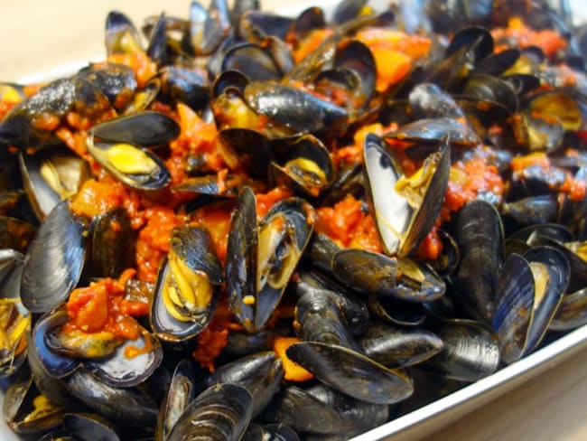 Moules au chorizo à la plancha