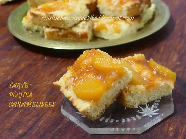 TARTE AUX PÊCHES CARAMÉLISÉES