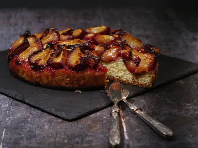 Tarte aux prunes quetsches à l'alsacienne