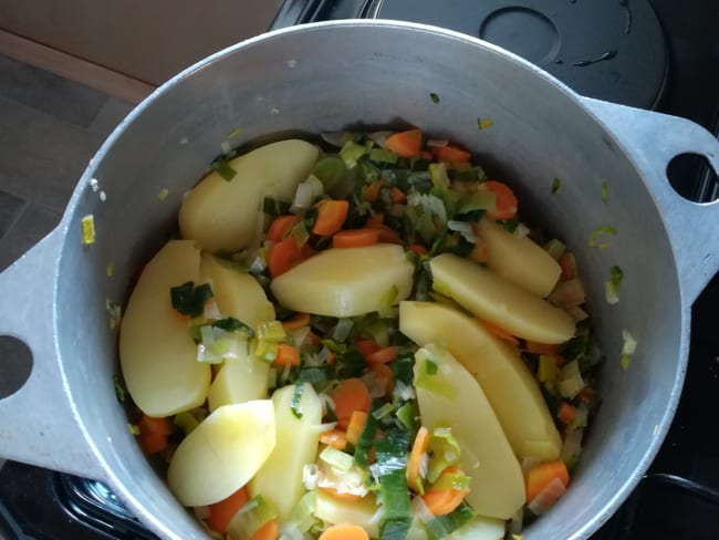 Fondue de poireaux et boulgour aux herbes