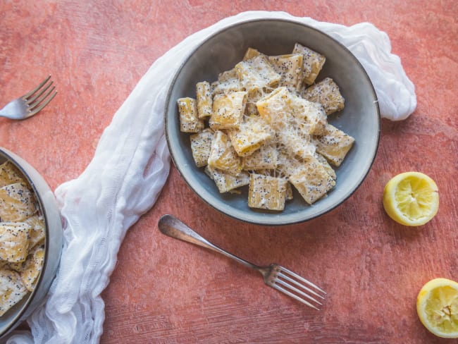 Pâtes au citron et pavot