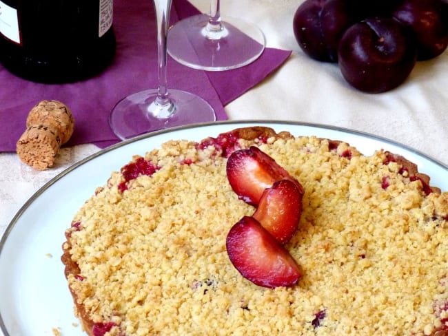 Tarte croustillantes aux prunes rouges