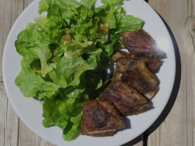 Ribs de porc aux épices tandoori, à  la plancha