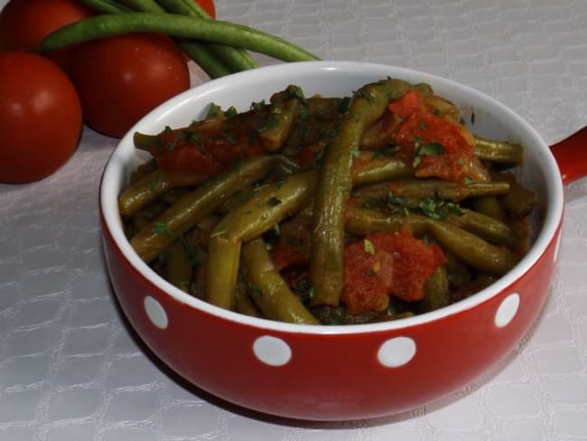 Haricots verts à la tomate