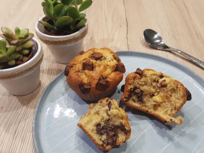 Muffins américains aux pépites de chocolat