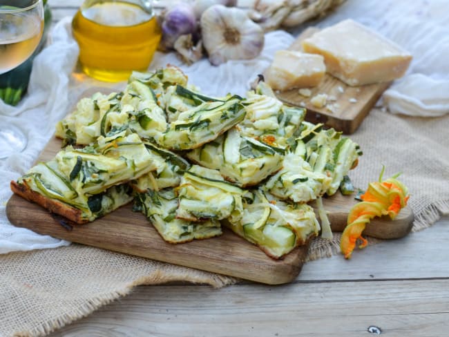 Scarpaccia de courgettes d'Alain Ducasse