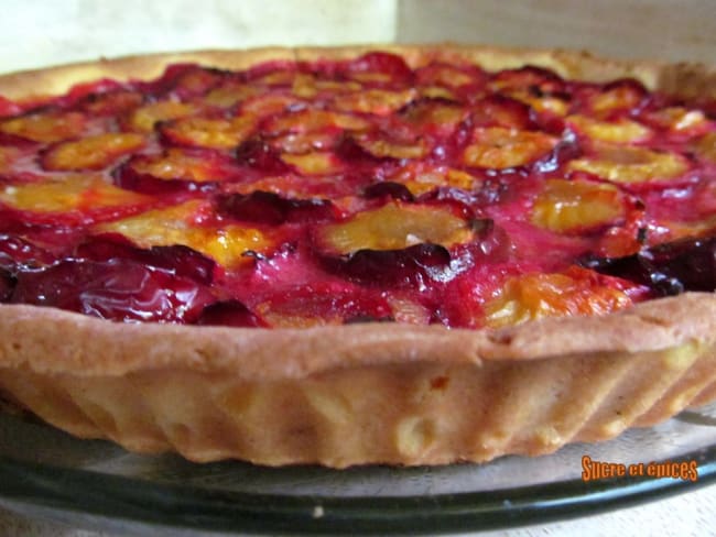 Tarte aux prunes rouges