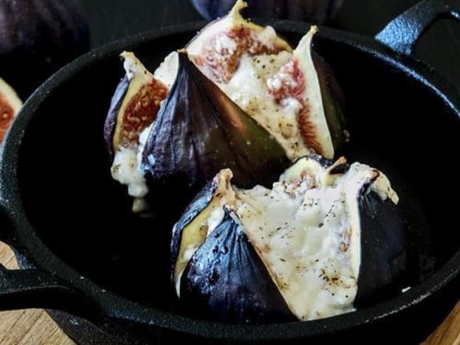 Figues rôties au chèvre et miel