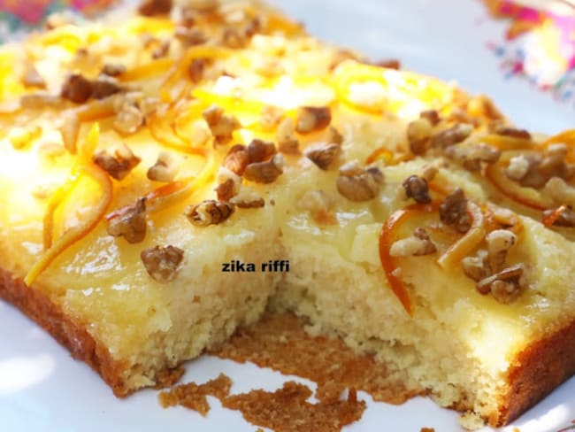 Gâteau à l'ananas et zestes d'orange confits