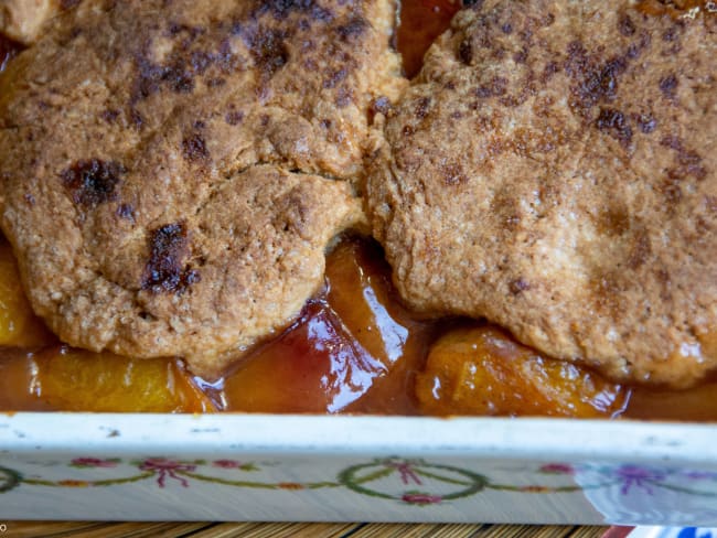 Cobbler végétal aux nectarines