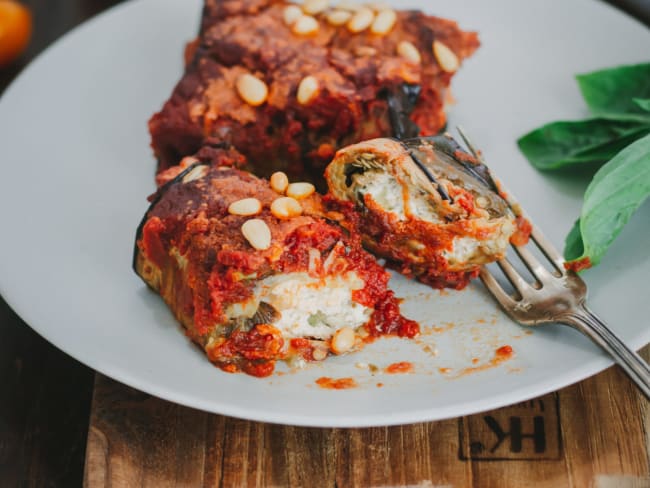 Cannelloni d'aubergine à la ricotta