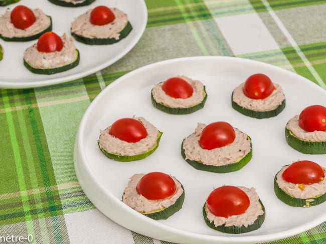 Courgettes apéro, mousse de sardine