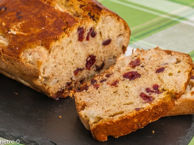 Gâteau du matin poires cranberries