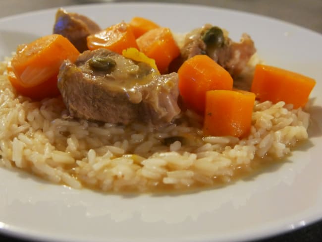 Sauté de veau aux câpres et à l'orange