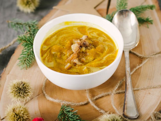 Velouté de potiron et châtaigne pour les fêtes