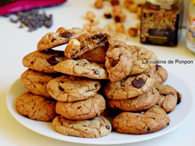 Cookie chocolat noisette et amlou à l'épeautre crème