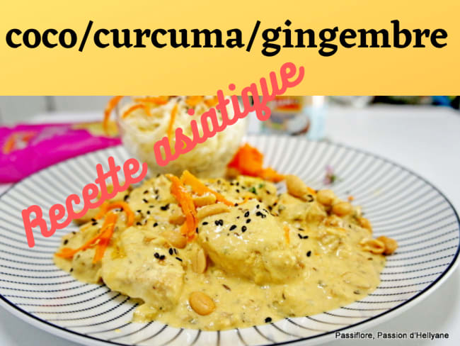 Poulet fermier sauce coco curcuma gingembre