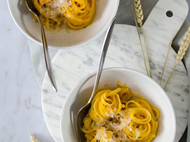 Linguine à la crème de courge potimarron