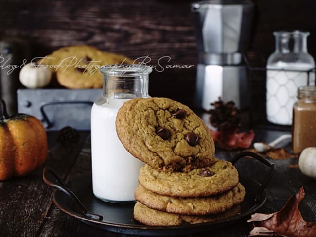 Biscuits au potimarron et pepites de chocolat