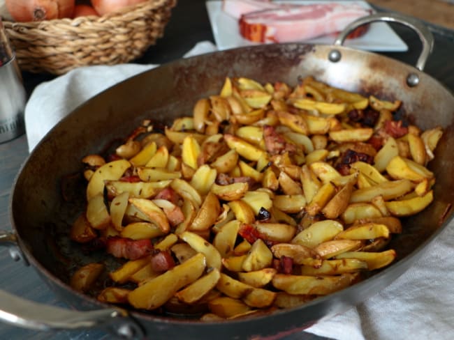 Pommes de terre rôties au lard fumé