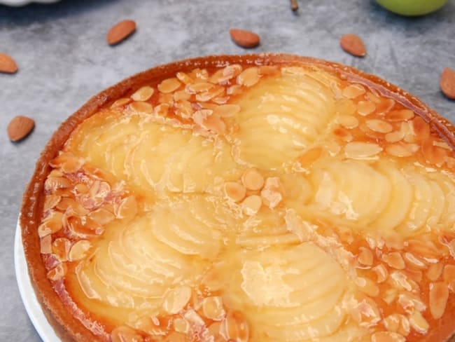 Tarte Bourdaloue ou amandine aux poires vegan