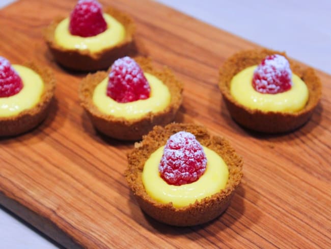 Mini-Tartelettes au Lemon Curd et Framboises