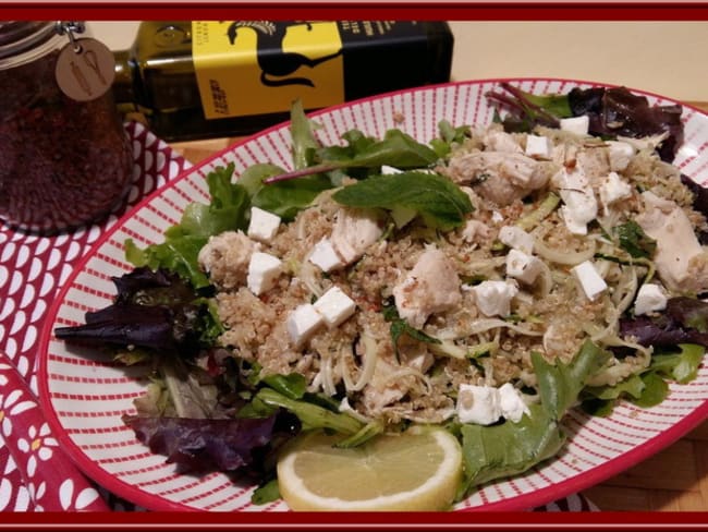 Salade de poulet quinoa menthe