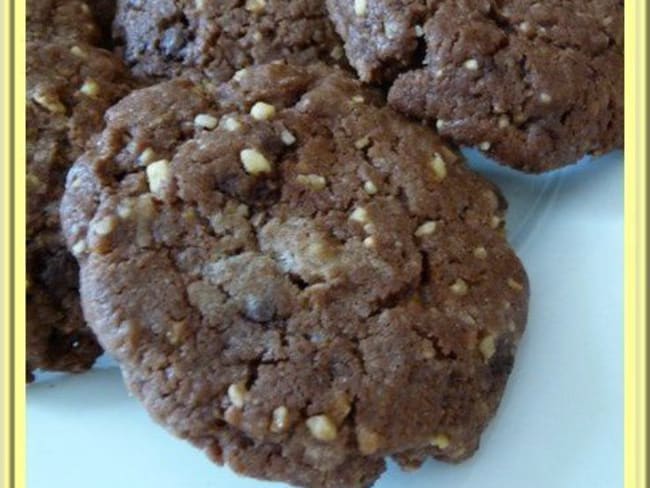 Cookies aux pralins et pépites de chocolat